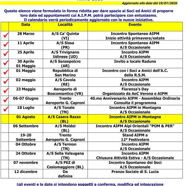 Calendario 2026